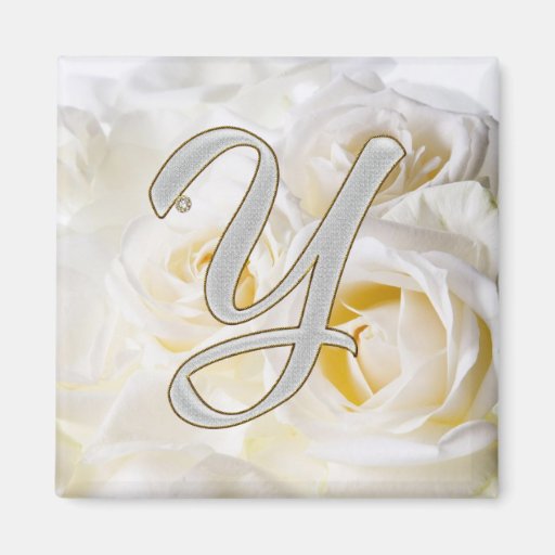 monogramme-Bling Y initial Aimant Pour Réfrigérateur