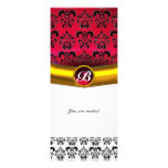 MONOGRAMME Bourgogne rouge blanc de GEMME de DAMAS Faire-parts
