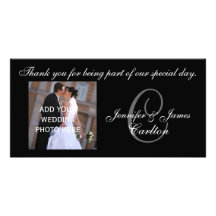 Monogramme C de Merci de mariage et message Cartes Avec Photo