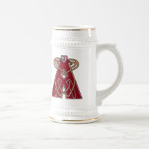 Monogramme celtique A d'initiale de lettre de noeu Tasse À Café