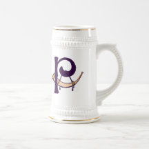 Monogramme celtique P d'initiale de lettre de noeu Mug