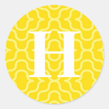 Monogramme contemporain fleuri - lettre H Autocollant