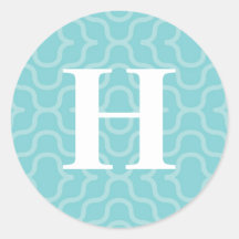Monogramme contemporain fleuri - lettre H Autocollants