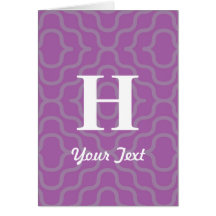 Monogramme contemporain fleuri - lettre H Cartes De Vœux