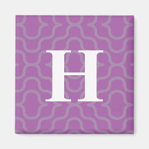 Monogramme contemporain fleuri - lettre H Magnets