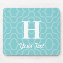 Monogramme contemporain fleuri - lettre H Tapis De Souris