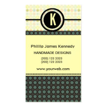 Monogramme d'affaires avec le rendez-vous cartes de visite personnelles