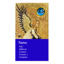 MONOGRAMME d'ANGE d'ANNONCE, saphir bleu Carte De Visite