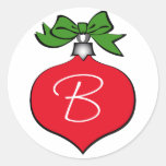 Monogramme de B (ornement d'arbre de Noël) Autocollants