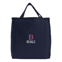 Monogramme de beagle sacs brodés