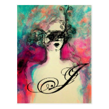 MONOGRAMME DE CHARME CARTE POSTALE