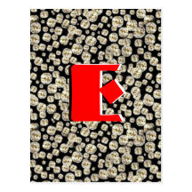 Monogramme de diamants de *BLING* Cartes Postales