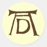Monogramme de Durer d'ANNONCE Autocollants Ronds