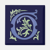 monogramme de Fleur-De-lis G Magnets Pour Réfrigérateur