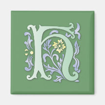 monogramme de Fleur-De-lis H Aimant Pour Réfrigérateur
