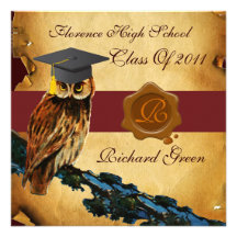 MONOGRAMME DE JOINT DE CIRE DE BROWN DE PARCHEMIN  INVITATIONS PERSONNALISÉES