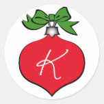 Monogramme de K (ornement d'arbre de Noël) Adhésif