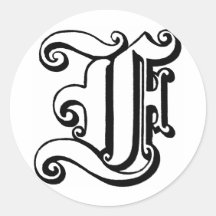 Monogramme de la lettre F Autocollants