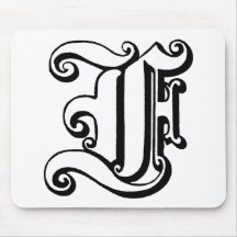 Monogramme de la lettre F Tapis De Souris