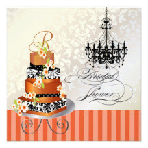 Monogramme de PixDezines nuptiale, gâteau brûlé d' Cartons D'invitation