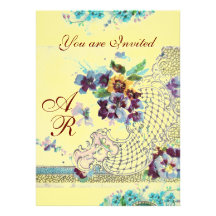 MONOGRAMME de ROMANTİCA 2 jaune, toile Bristols