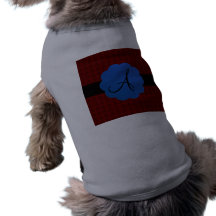 Monogramme de rose rouge vêtement pour chien