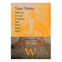 MONOGRAMME d'ISIS, jaune blanc brun Modèle De Carte De Visite