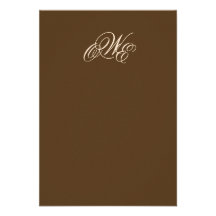 Monogramme dramatique RSVP (Brown) Faire-parts