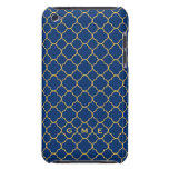 Monogramme du jaune 3 de marine de motif de trèfle coques iPod Case-Mate