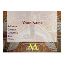 MONOGRAMME ÉGYPTIEN d'ISIS, jaune blanc brun lumin Modèles De Cartes De Visite