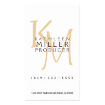 Monogramme élégant cartes de visite professionnelles