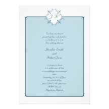 Monogramme encadré Teal Faire-part Personnalisé