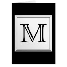 Monogramme fait sur commande imprimé. Gris noir et Cartes