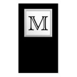 Monogramme fait sur commande imprimé. Gris noir et Modèles De Cartes De Visite