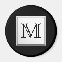 Monogramme fait sur commande imprimé. Gris noir et Aimant