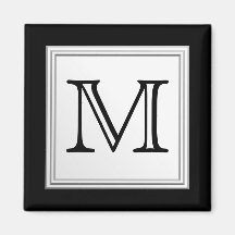 Monogramme fait sur commande imprimé. Gris noir et Aimant