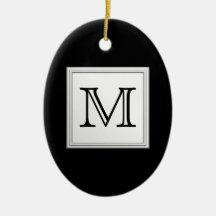 Monogramme fait sur commande imprimé. Gris noir et Ornements