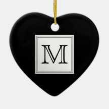 Monogramme fait sur commande imprimé. Gris noir et Ornements