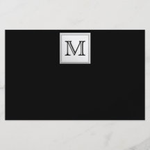 Monogramme fait sur commande imprimé. Gris noir et Tract