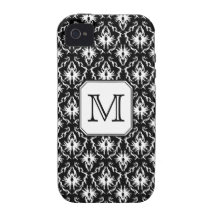 Monogramme fait sur commande. Modèle noir et blanc iPhone 4 Case