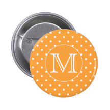 Monogramme fait sur commande. Point de polka orang Badge