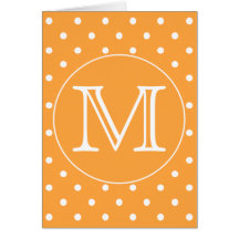 Monogramme fait sur commande. Point de polka orang Cartes