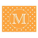 Monogramme fait sur commande. Point de polka orang Cartes Postales