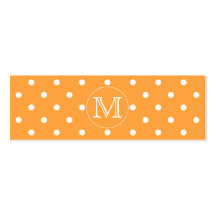 Monogramme fait sur commande. Point de polka orang Modèle De Carte De Visite