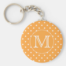 Monogramme fait sur commande. Point de polka orang Porte-clé