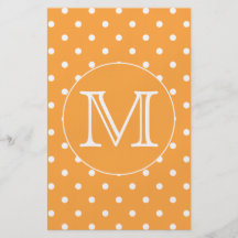 Monogramme fait sur commande. Point de polka orang Tract Customisé