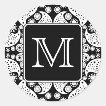 Monogramme fait sur commande sur le modèle monochr adhésifs