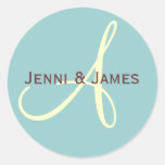Monogramme fait sur commande une faveur de mariage
