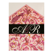 MONOGRAMME FLORAL ROSE FLORENTIN ANTIQUE ÉLÉGANT BRISTOLS