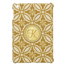 Monogramme géométrique de motif de Bling d'or